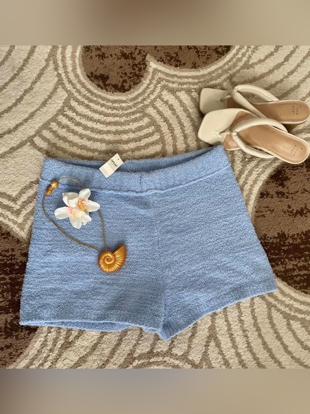 Aerie Fuzzy Blue Shorts